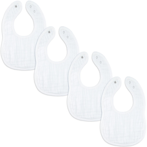 Muslin Bibs in White – Comfy Cubs