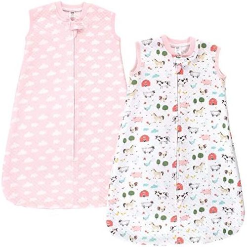Hudson Baby Unisex BabyPremium Quilted Sleeveless Sleeping Bag and Wearable Blanket