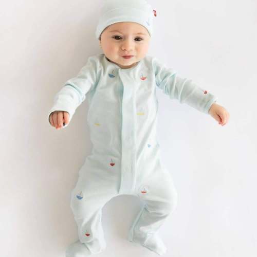 sail-ebrate good times organic cotton magnetic parent favorite footie – Magnetic Me