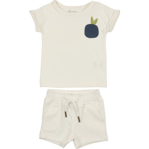 Berry Rib Top & Shorts Set, 18M