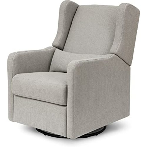 Carter's by DaVinci Arlo Recliner and Swivel Glider in Performance Grey Linen, Water Repellent & Stain Resistant, Greenguard Gold & CertiPUR-US Certified