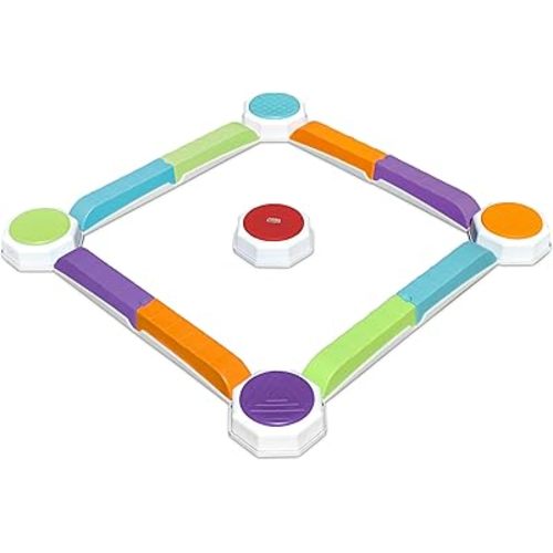 Balance Beam and Toddler Stepping Stones 13 Pieces, Non-Slip Plastic Balance Stackable Stepping Stones, Sensory Toys for Toddlers, Indoor or Outdoor Play, Easy Storage