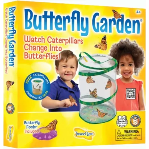 Painted Lady Butterfly Kit - Habitat, STEM Journal, & Voucher for Chrysalis Log & Caterpillars - Grow Your Own Butterfly Kit