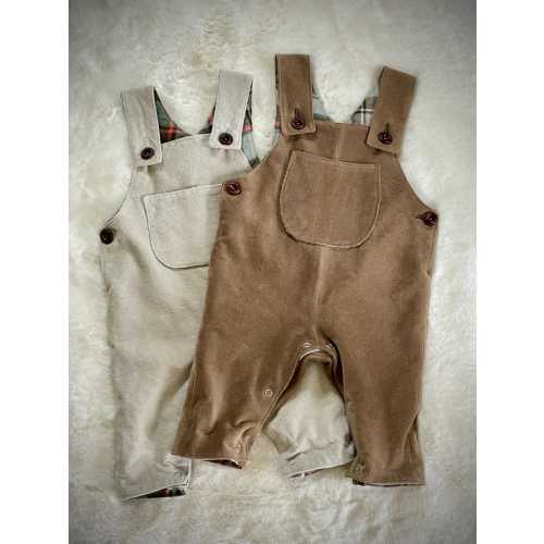 Handmade Baby Corduroy and Flannel Lined Overalls