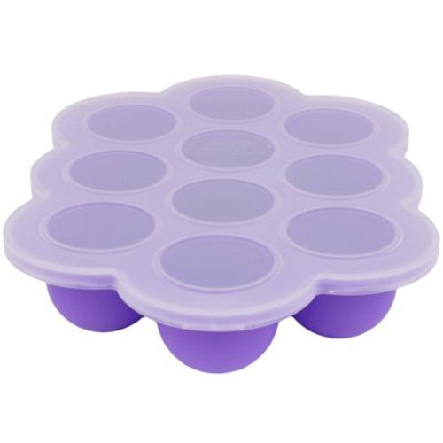 WeeSprout Silicone Baby Food Freezer Tray with Clip-on Lid (Ten 1.5 Ounce Sections)