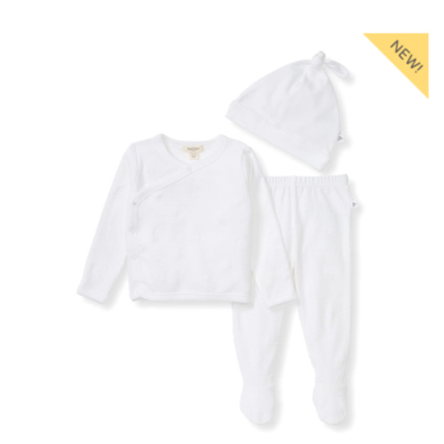 Organic Raised Terry Bee Take Me Home 3 Piece Set Cloud