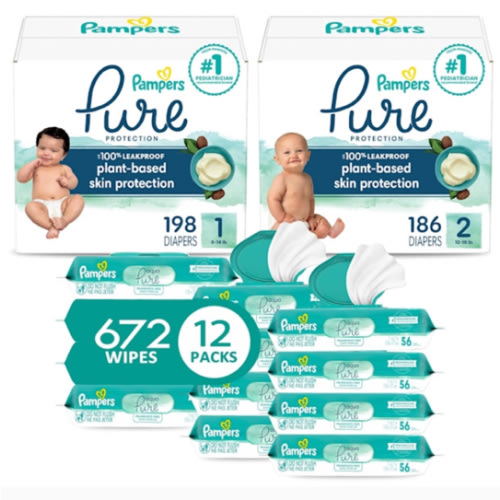 Pampers Pure Protection Starter Kit (2 Month Supply) - 2 Month Supply