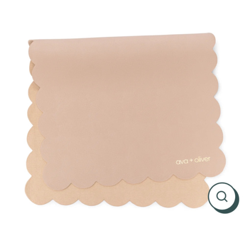 Vegan Leather Changing Mat | Pink Sand Scallop