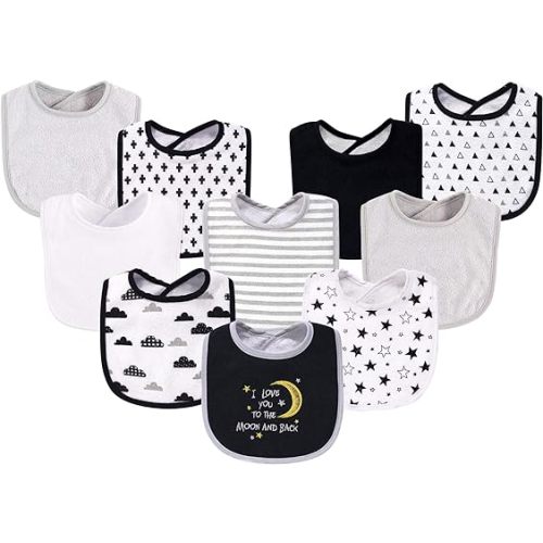 Hudson Baby unisex-baby Cotton and Polyester Bibs