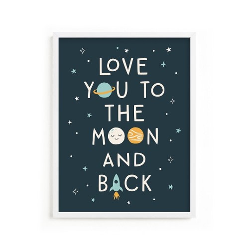 Minted® Moon and Back Wall Art by Annie Holmquist