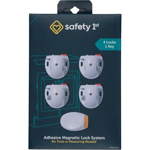 Safety 1st Adhesive Magnetic Lock System, 4 Locks And 1 Key