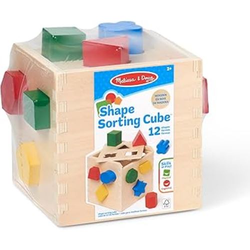 Amazon.com: Melissa & Doug Shape Sorting Cube - Classic Wooden Toy With 12 Shapes Classic Kids Toys, Wooden Toddler Toys, Shape Sorter For Toddlers Ages 2+ : Melissa & Doug: Toys & Games