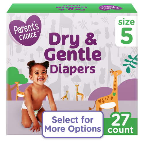 Parent's Choice Dry & Gentle Diapers Size 5, 27 Count (Select for More Options) HSA/FSA Eligible