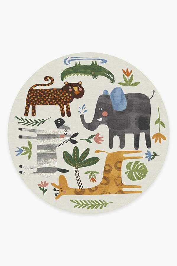 Jungle Safari Multicolor Flatwoven Rug | Ruggable US