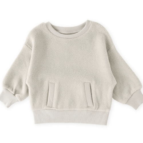 Teddy Fleece Dropped Shoulder Sweatshirt