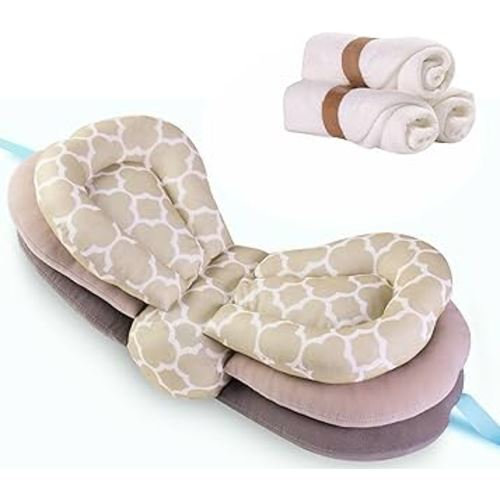 Nursing Pillows for Breastfeeding, Butterfly Style Adjustable and Multi-Layer, Breastfeeding Pillows for Newborns Made of Composite Fiber and Cotton, includes 3 Ultra-Soft Baby Towels