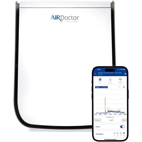 AIRDOCTOR 2000i SMART Air Purifiers for Small Rooms & Medium/Small Bedrooms, 3 Stage Filtration with Pre-Filter, UltraHEPA, Carbon/VOC (AirDoctor 2000i Smart)