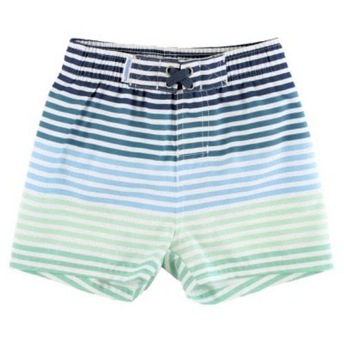 RuggedButts Boys Swim Trunks - Coastal Stripe, Size : 3-6 Months