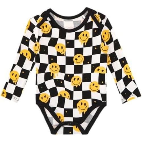 Unisex Baby Long Sleeve Bodysuit, Newborn Infant Clothes Baby Boy Girl Bodysuits, Viscose Made from Bamboo
