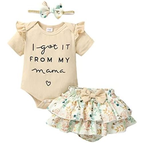 Mioglrie Newborn Infant Baby Girl Clothes Romper Shorts Set Floral Summer Outfits Cute Baby Clothes Girl