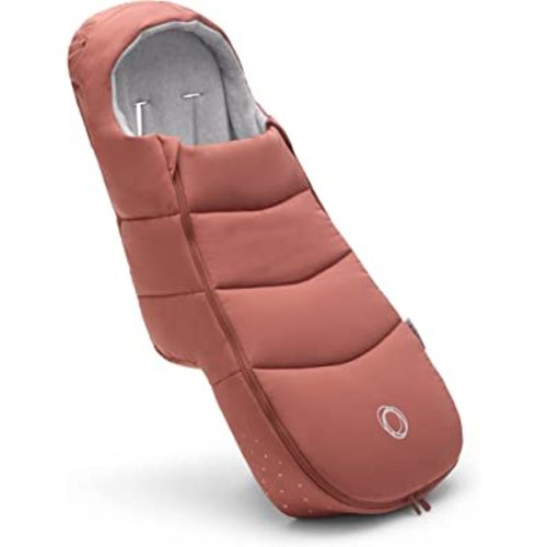 Bugaboo Footmuff - All-Season Stroller Accessory Weatherproof Climate Control Removable and Reflective (Sunset Red)