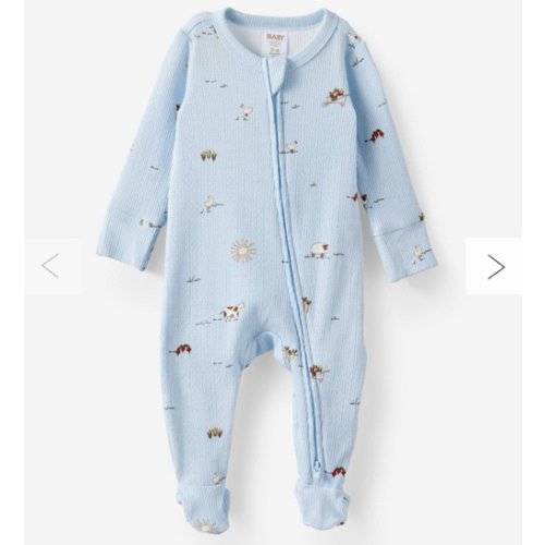 Littlie Organic Long Sleeve Zip All In One Romper