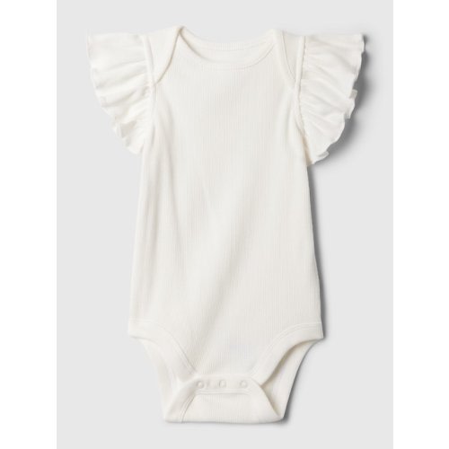 babyGap Mix and Match Ruffle Bodysuit in new off white, size: 0-3 M