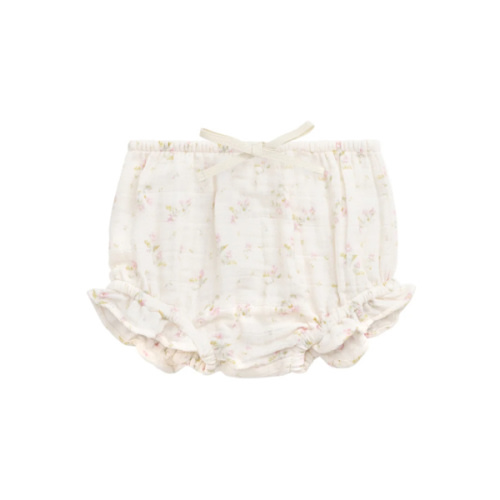 Organic Cotton Muslin Frill Bloomer - Emelia Pink – Jamie Kay USA