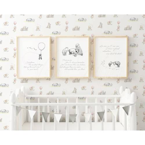 Set of 3 Winnie the Pooh Quote Nursery Print Decor Classic - Etsy
