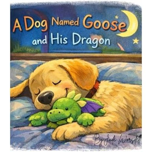 A dog named goose and his dragon