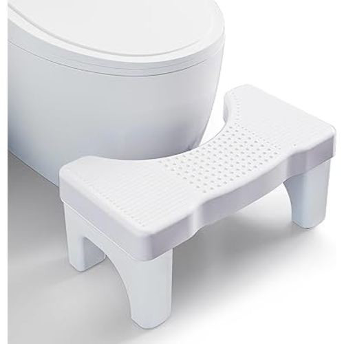 Premium Toilet Stool Squat for Adults, Non-Slip Squatting Poop Stool for Bathroom, Sturdy Pooping Stool, Toilet Step Stool for Kids/Toddlers, 7 Inch Potty Foot Stool