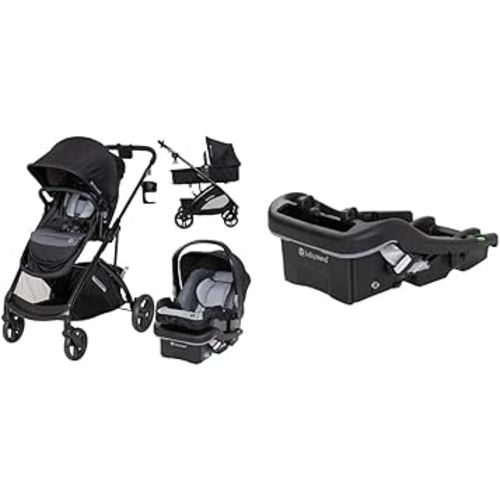Baby Trend Passport Switch Modular Travel System with EZ-LiftTM 35 Plus Infant Car Seat and Extra Base, Dash Black