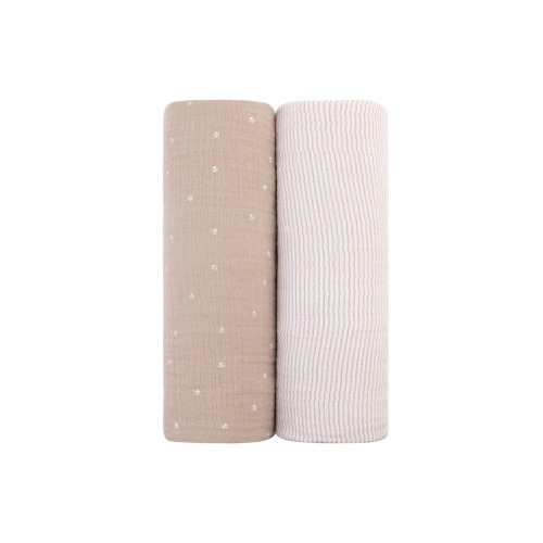 Cotton Muslin Swaddle Blanket 2 Pack
