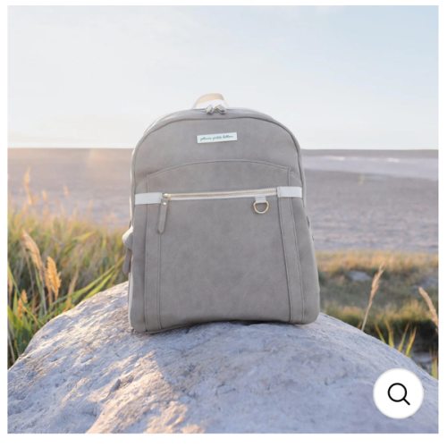 2-in-1 Provisions Breast Pump & Diaper Bag Backpack in Grey Matte Leatherette