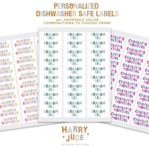 Personalized Waterproof Name Labels - Dishwasher Safe Labels - Name Labels For Daycare - Personalized Waterproof Labels - Baby Bottle Labels