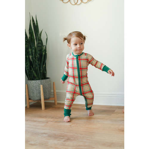 Holiday Plaid Double Zipper Bamboo Sleeper