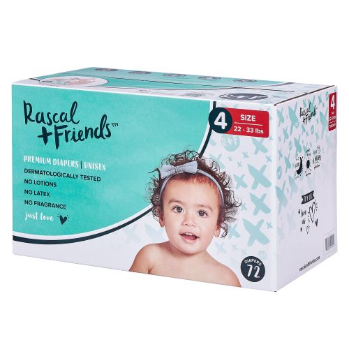 Rascal + Friends Premium Diapers Size 3, 182 Count (Select for