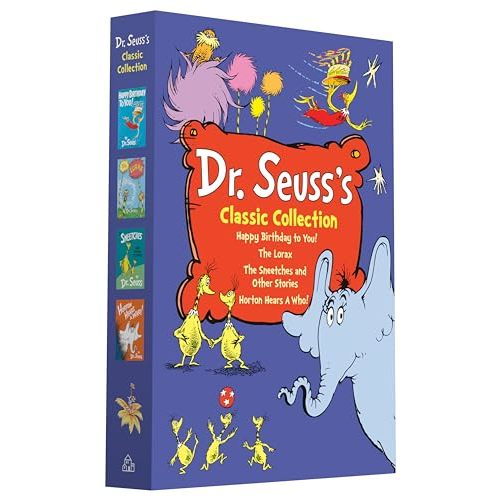 Dr. Seuss's Classic 4-Book Boxed Set Collection: Happy Birthday to You!; Horton Hears a Who!; The Lorax; The Sneetches and Other Stories (Classic Seuss)