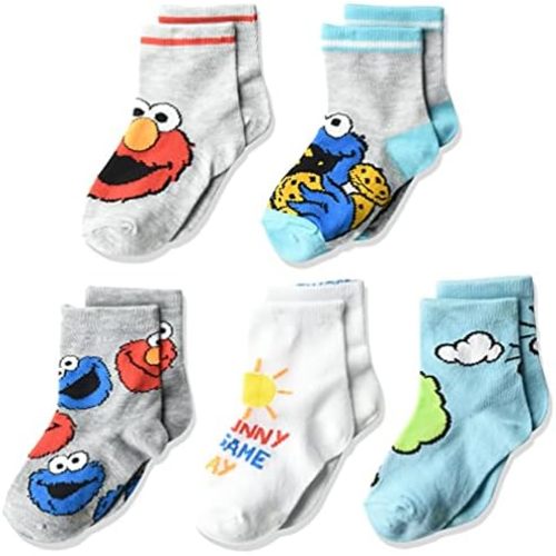 Sesame Street Baby Classic 5 Pack Crew Socks