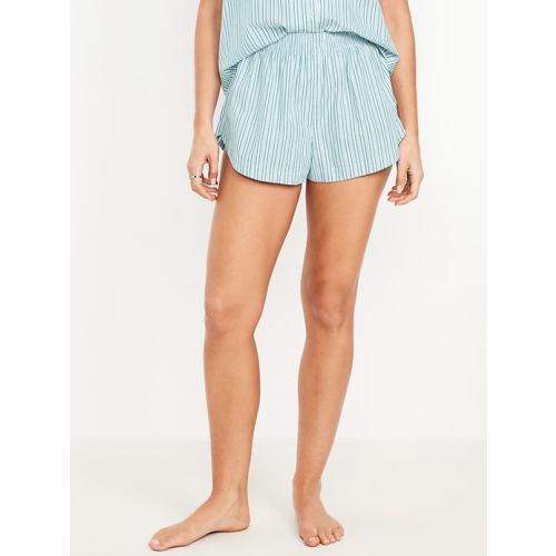 Poplin Boxer Pajama Shorts