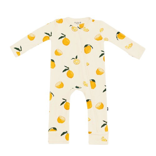 Zippered Romper in Lemon