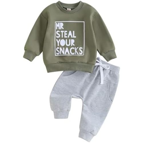 Toddler Baby Boy Summer Clothes Short Sleeve Letter Print Stripe T-Shirt with Elastic Waist Shorts Set Summer Outfit