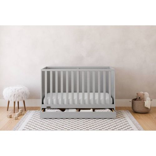 Graco Theo 3-in-1 Convertible Crib with Drawer - Pebble Gray