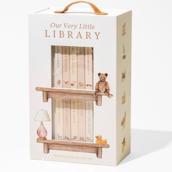 Our Very Little Library Board Book Set: A Foundational Language Vocabulary Board Book Set for Babies (Tabitha Paige Children's Book Series)