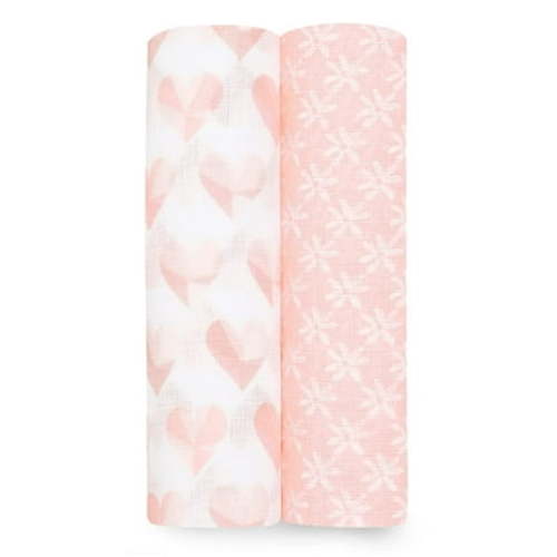 aden anais Swaddles Cotton Muslin Baby Blankets (2 Count)