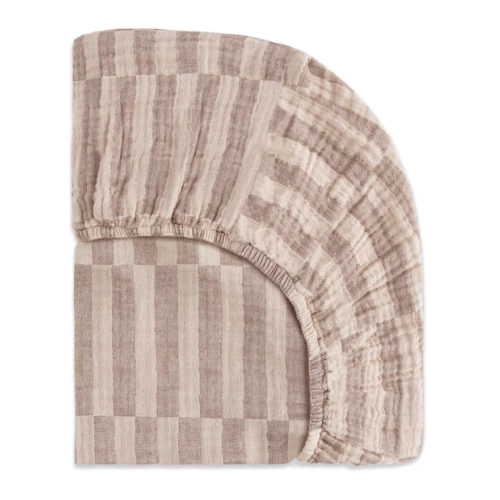 Midi Crib Sheet in GOTS Certified Organic Muslin Cotton
