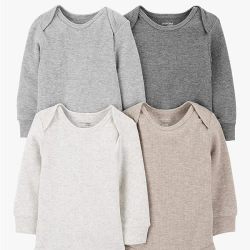 Simple Joys by Carter's Baby 4-Pack Long-Sleeve Thermal Bodysuit