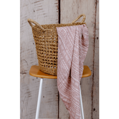 Dusty Pink Pasifika Muslin Wrap
