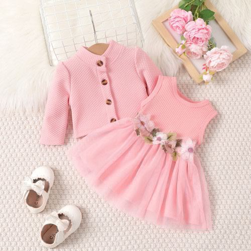 Baby Girl Sweet Flower Tulle Set