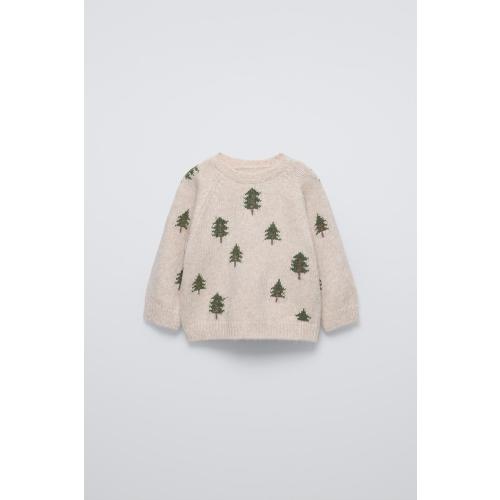 KNIT TREE SWEATER - Sand / Marl | ZARA United States